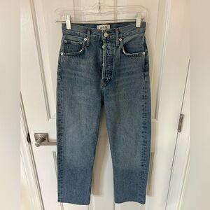 Agolde Women's 90’s Crop Mid Rise Straight Jeans